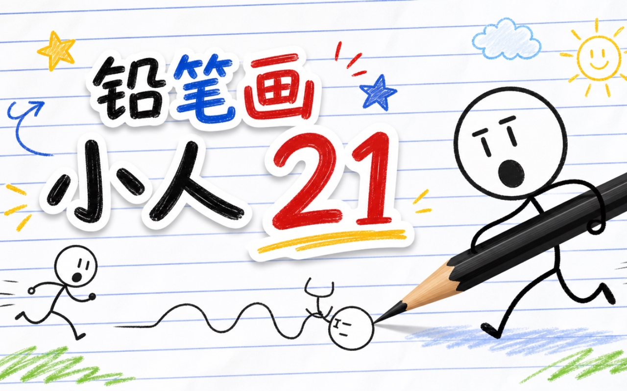 铅笔画小人21
