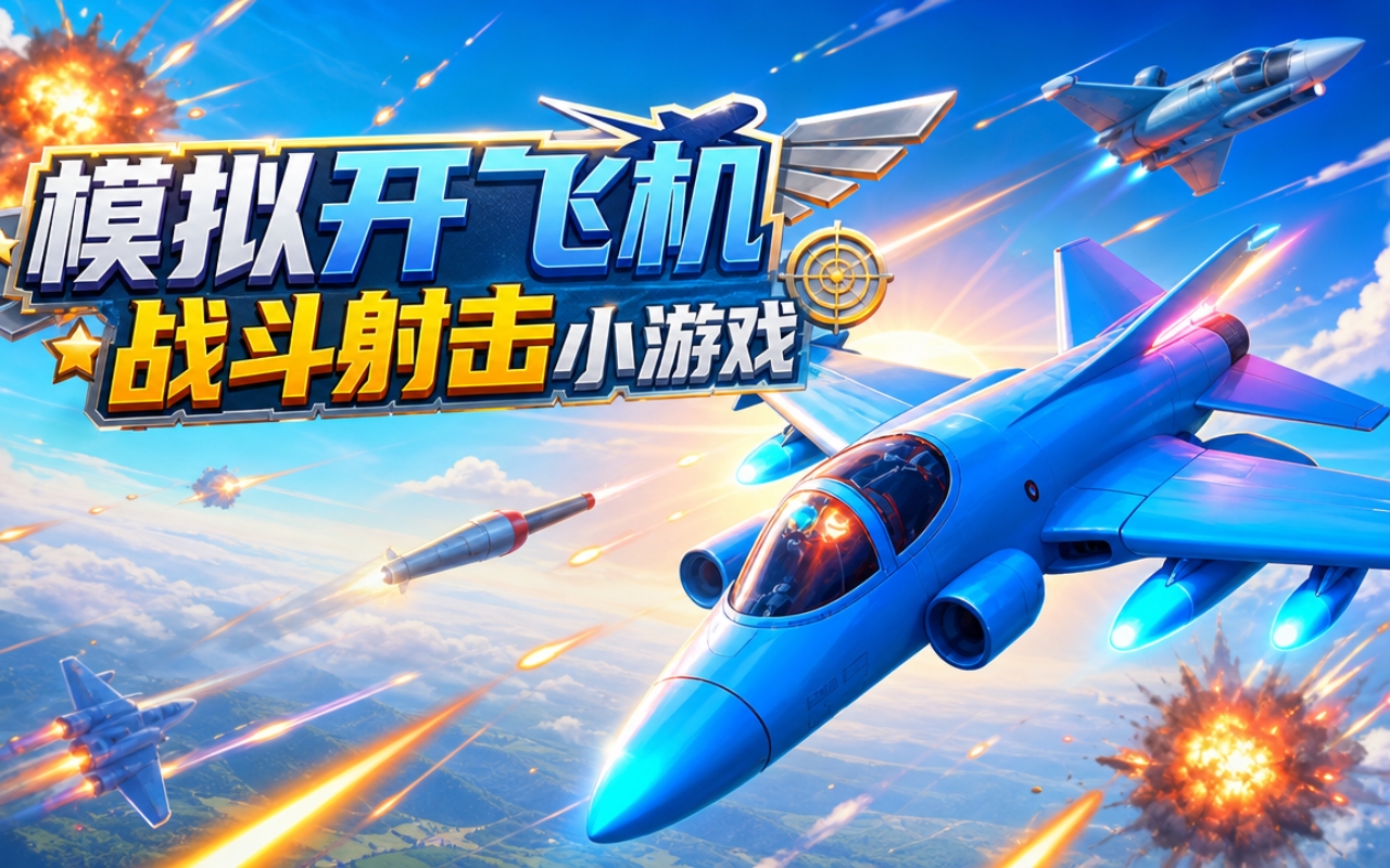 模拟开飞机战斗射击小游戏
