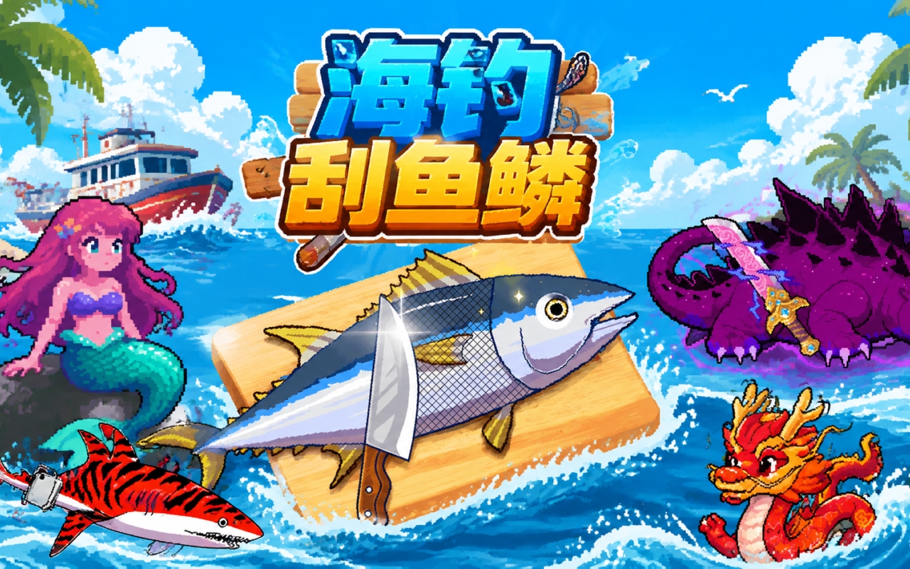 海钓刮鱼鳞