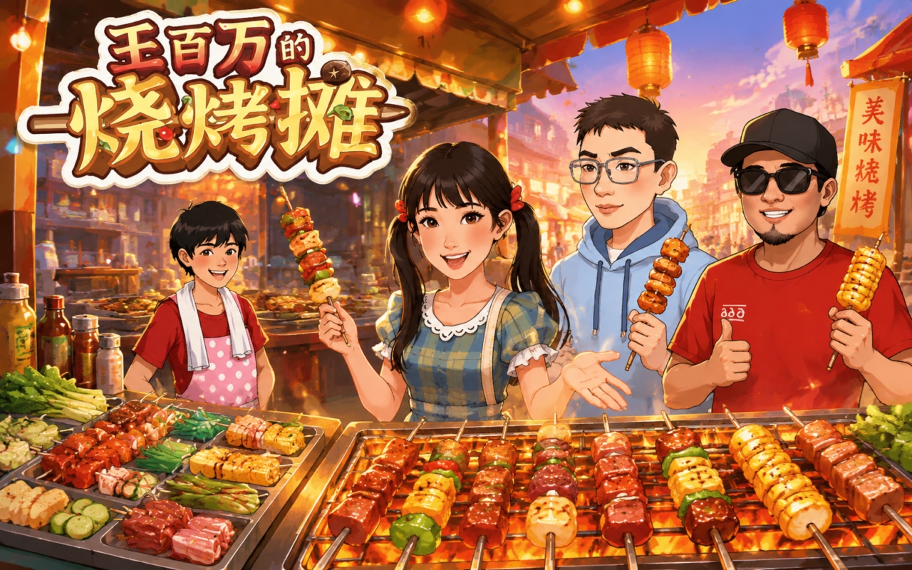 王百万的烧烤摊