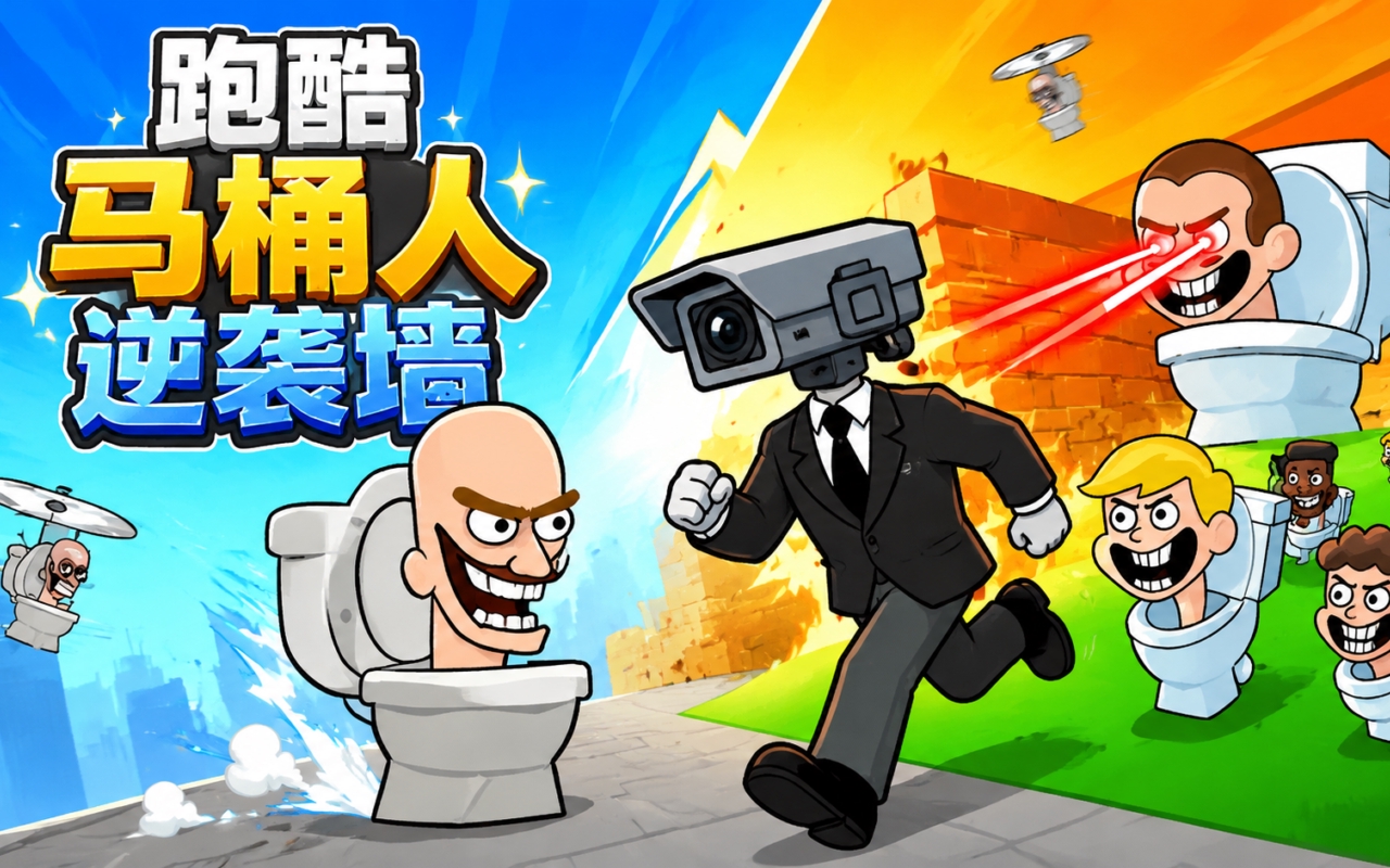 跑酷马桶人逆袭墙