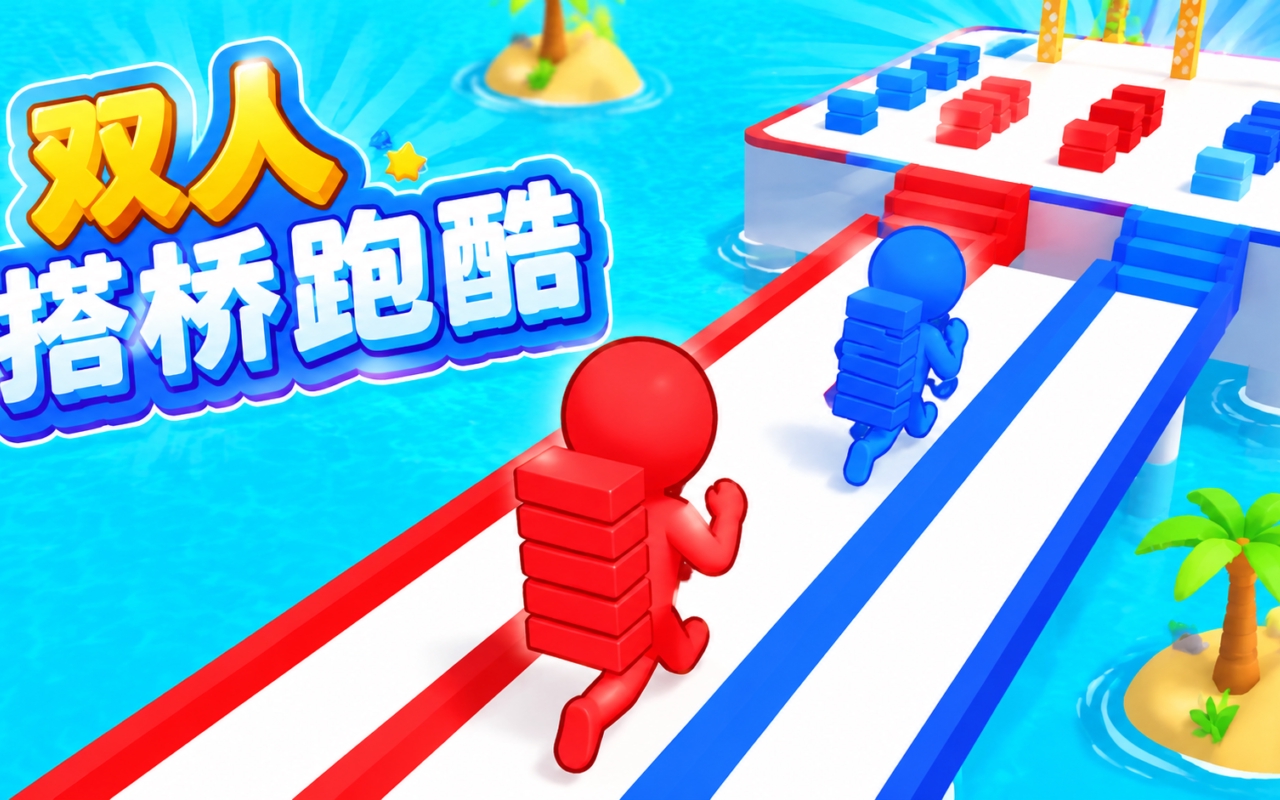 双人搭桥跑酷