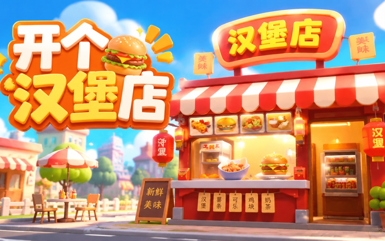 开个汉堡店
