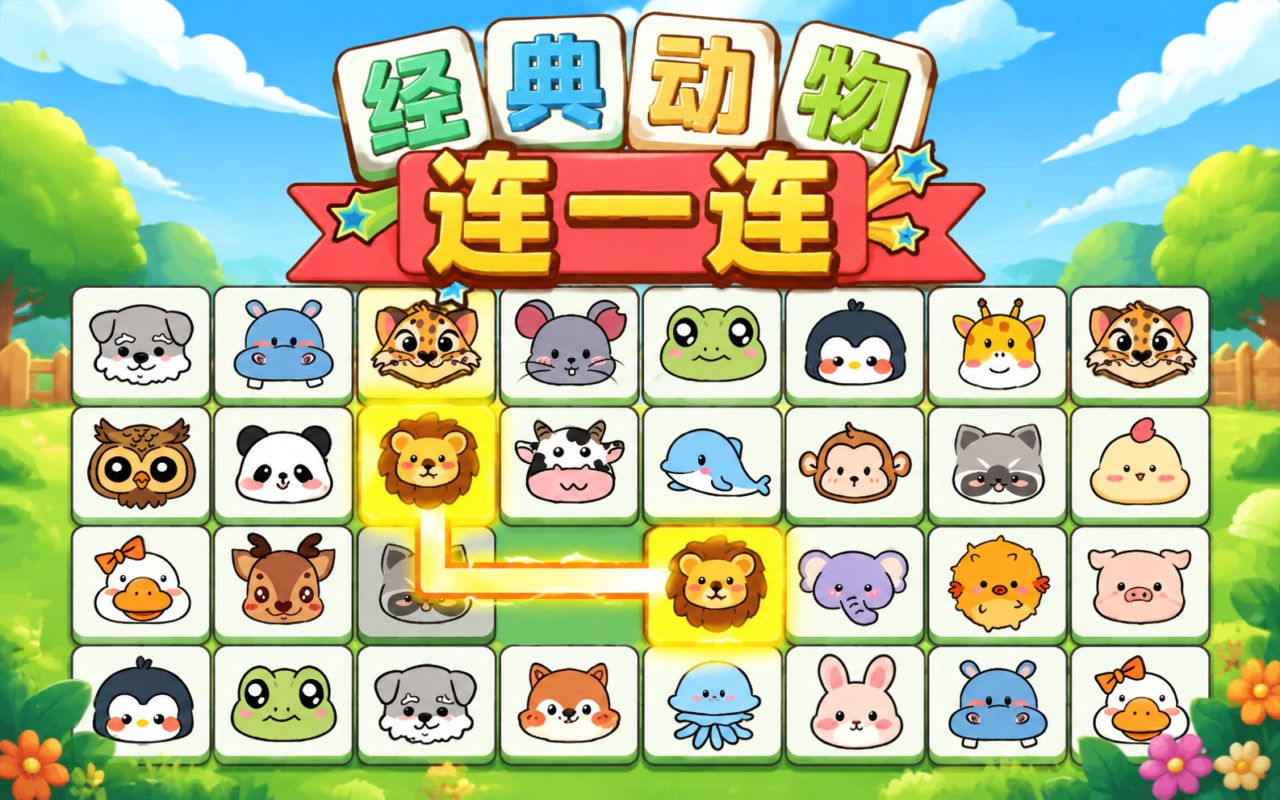 经典动物连一连