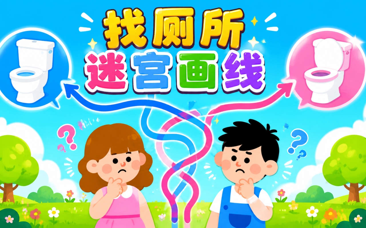 找厕所迷宫画线