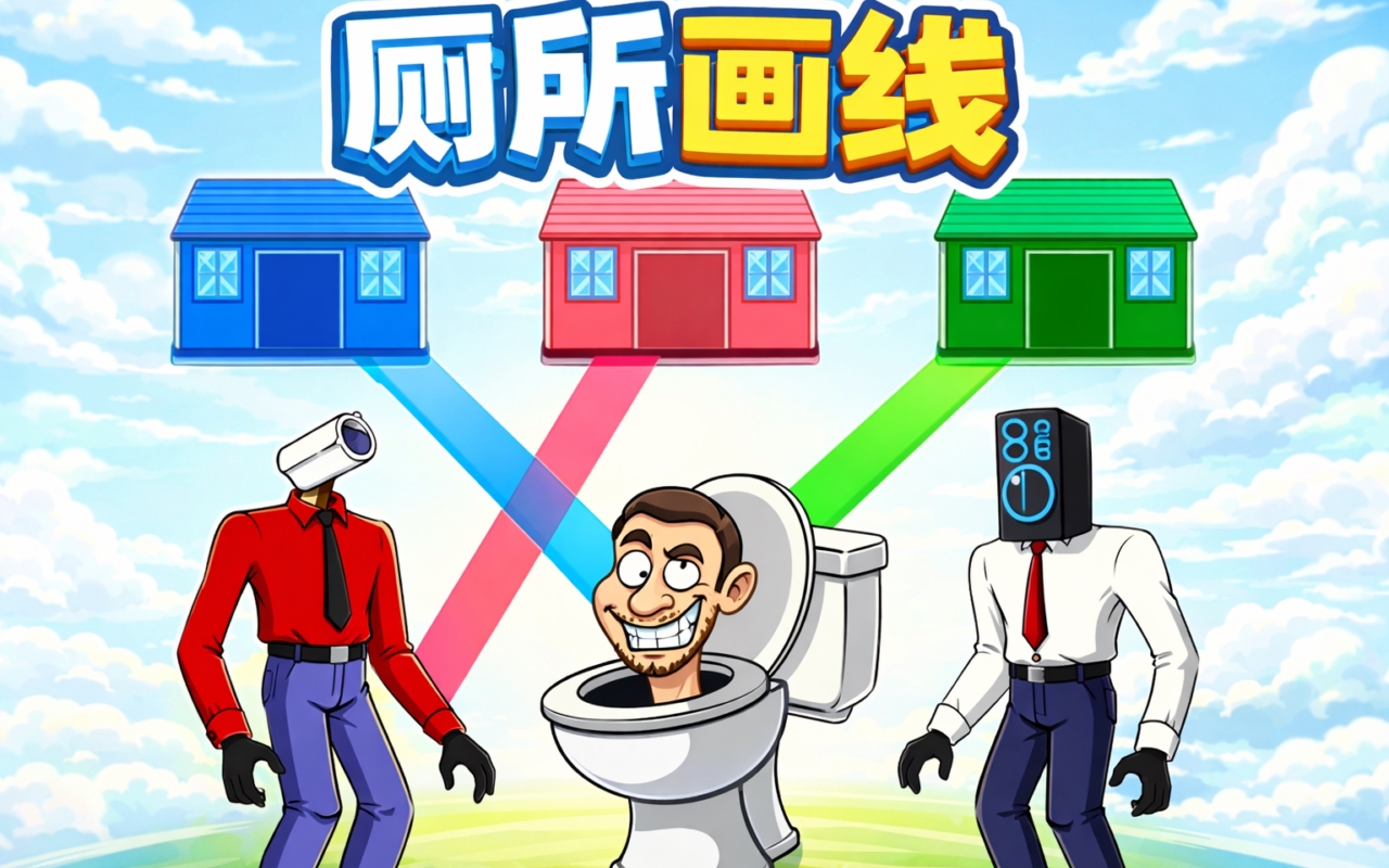厕所画线