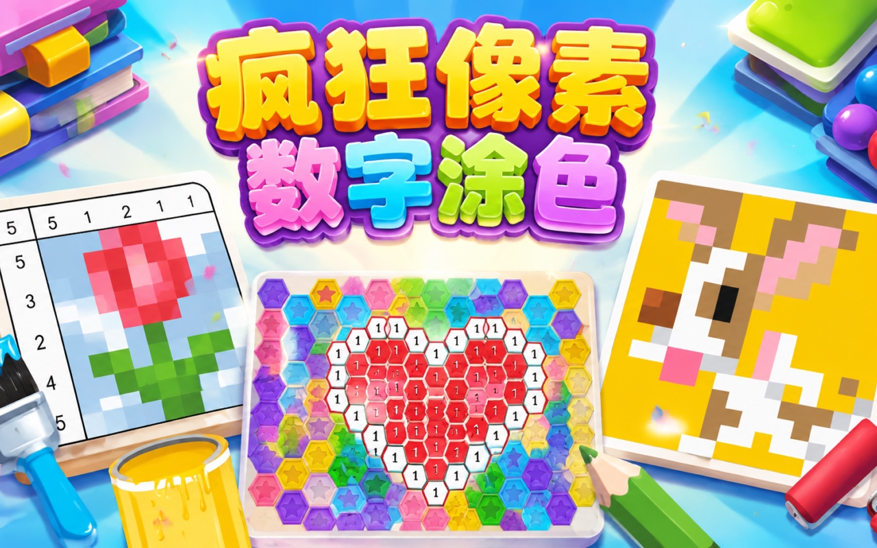 疯狂像素数字涂色