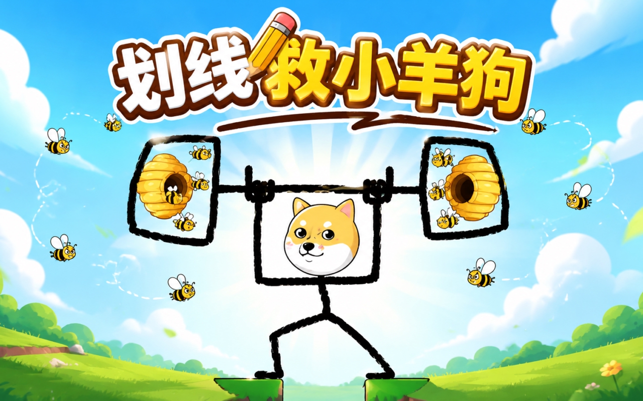 划线救小羊狗