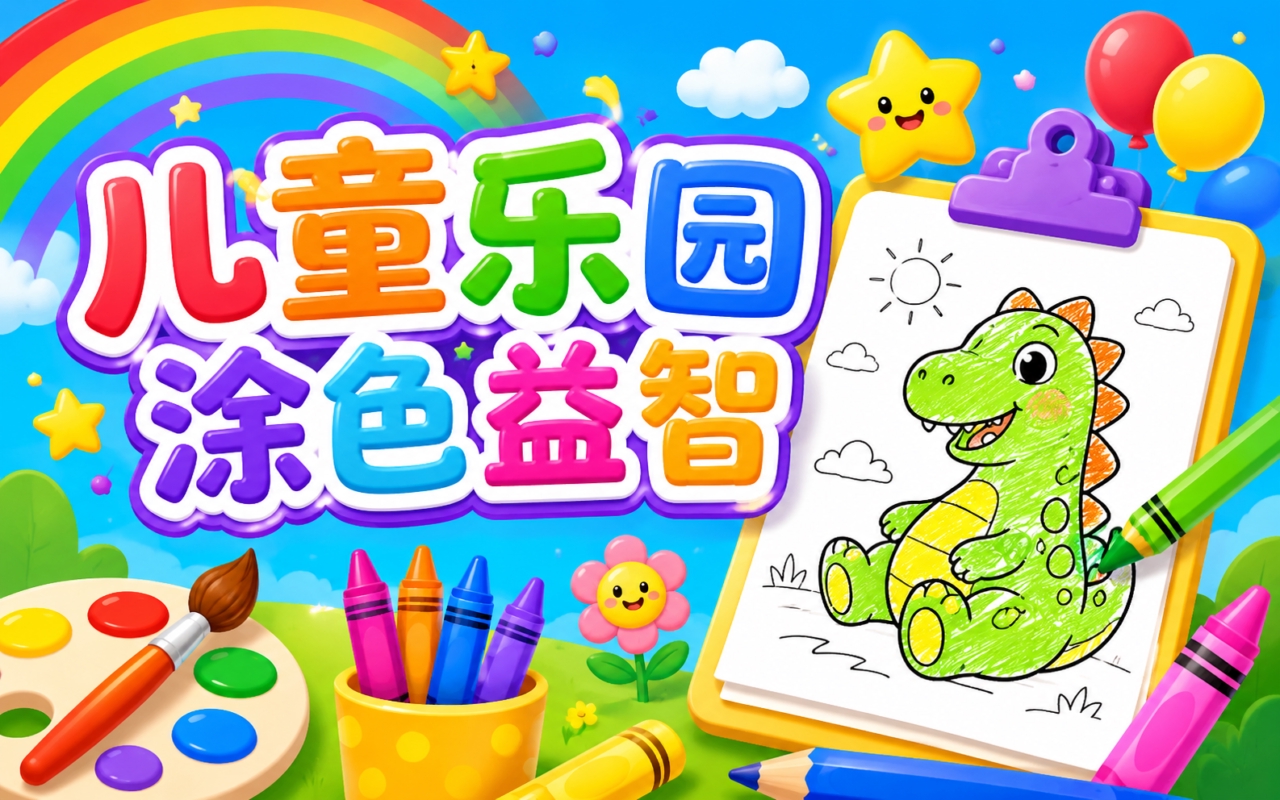 儿童乐园涂色益智