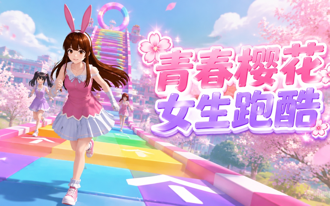 青春樱花女生跑酷