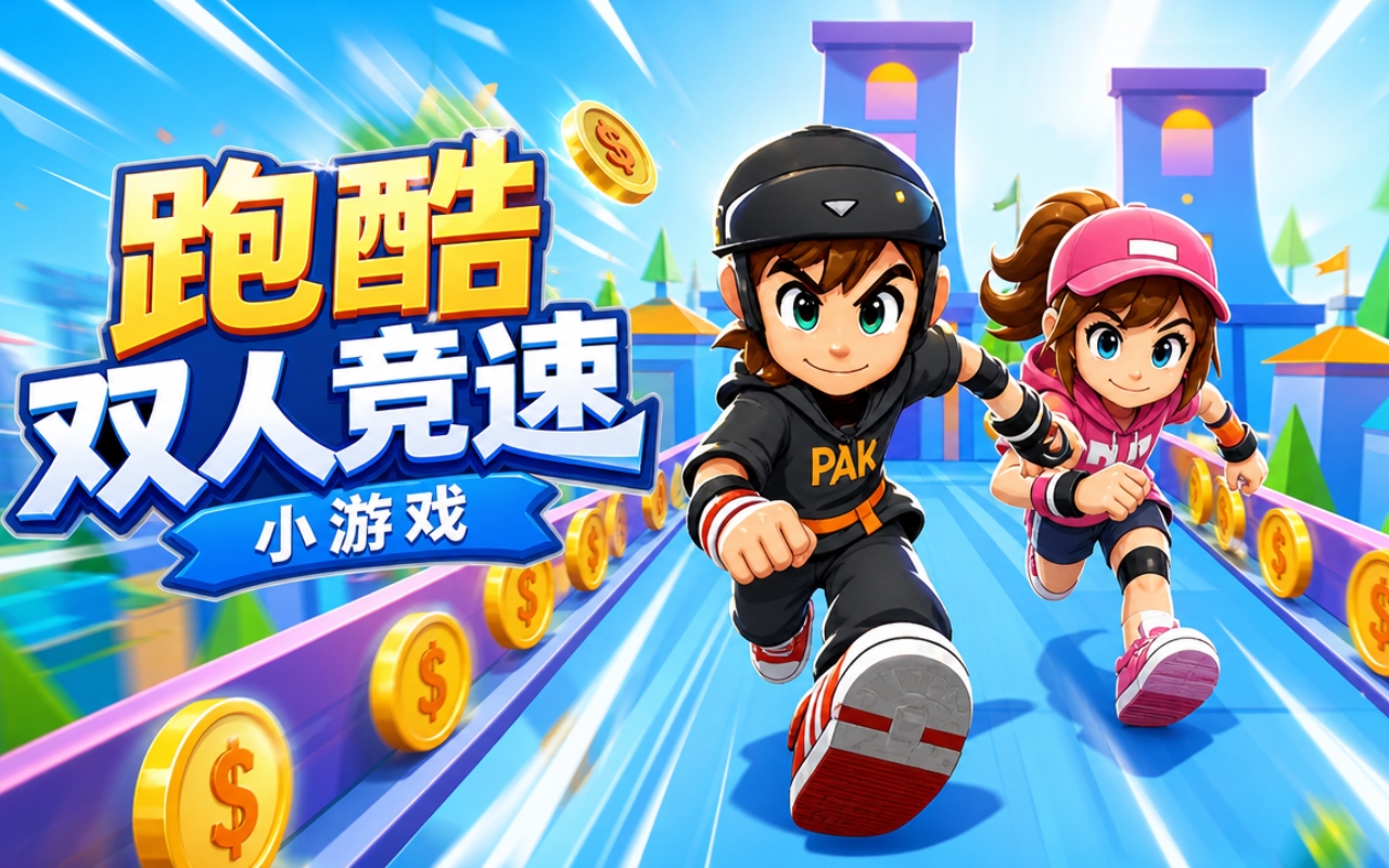 跑酷双人竞速小游戏