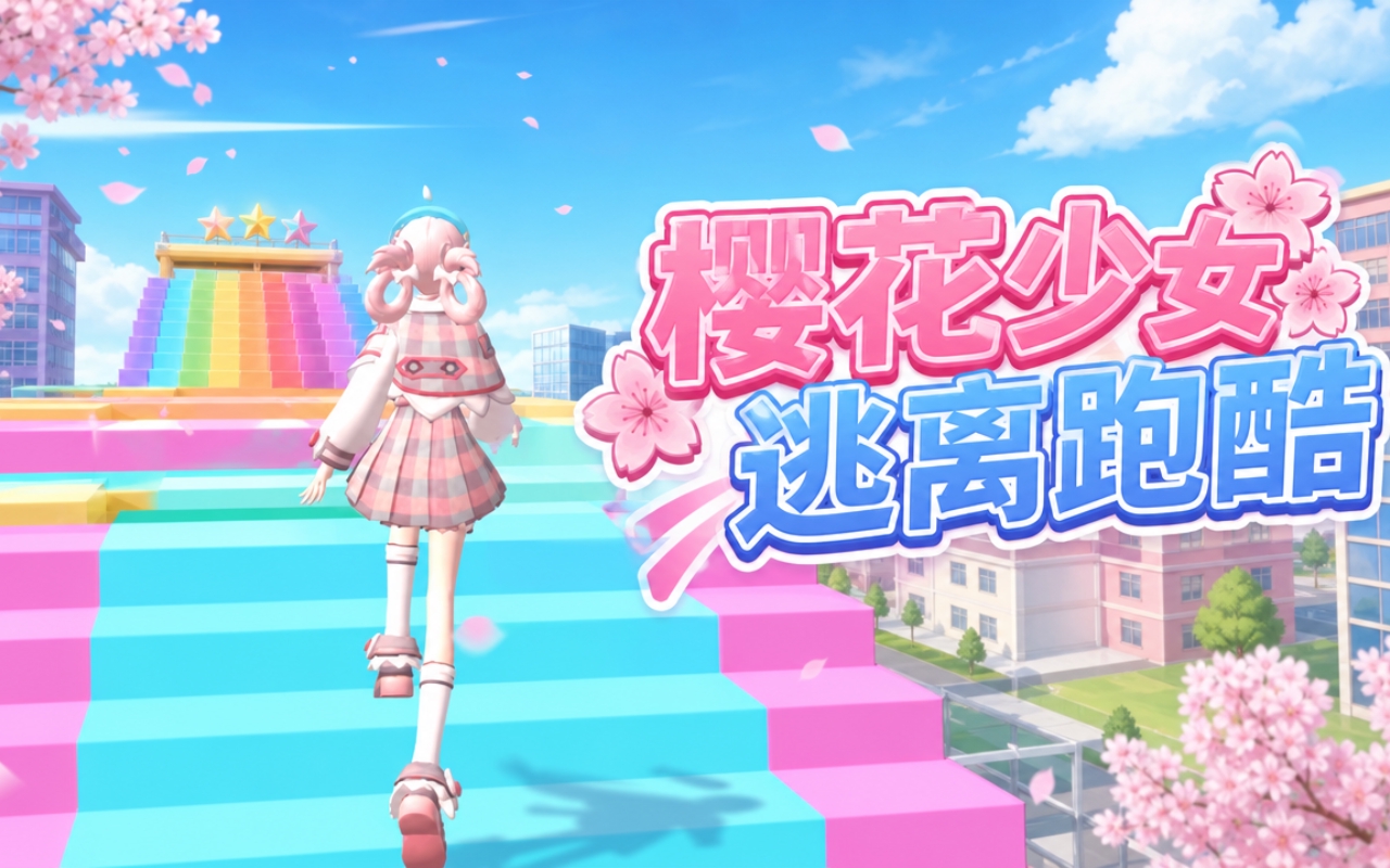 樱花少女逃离跑酷