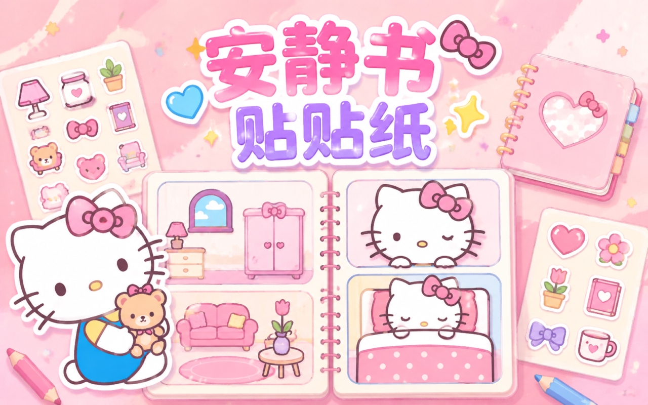 安静书贴贴纸