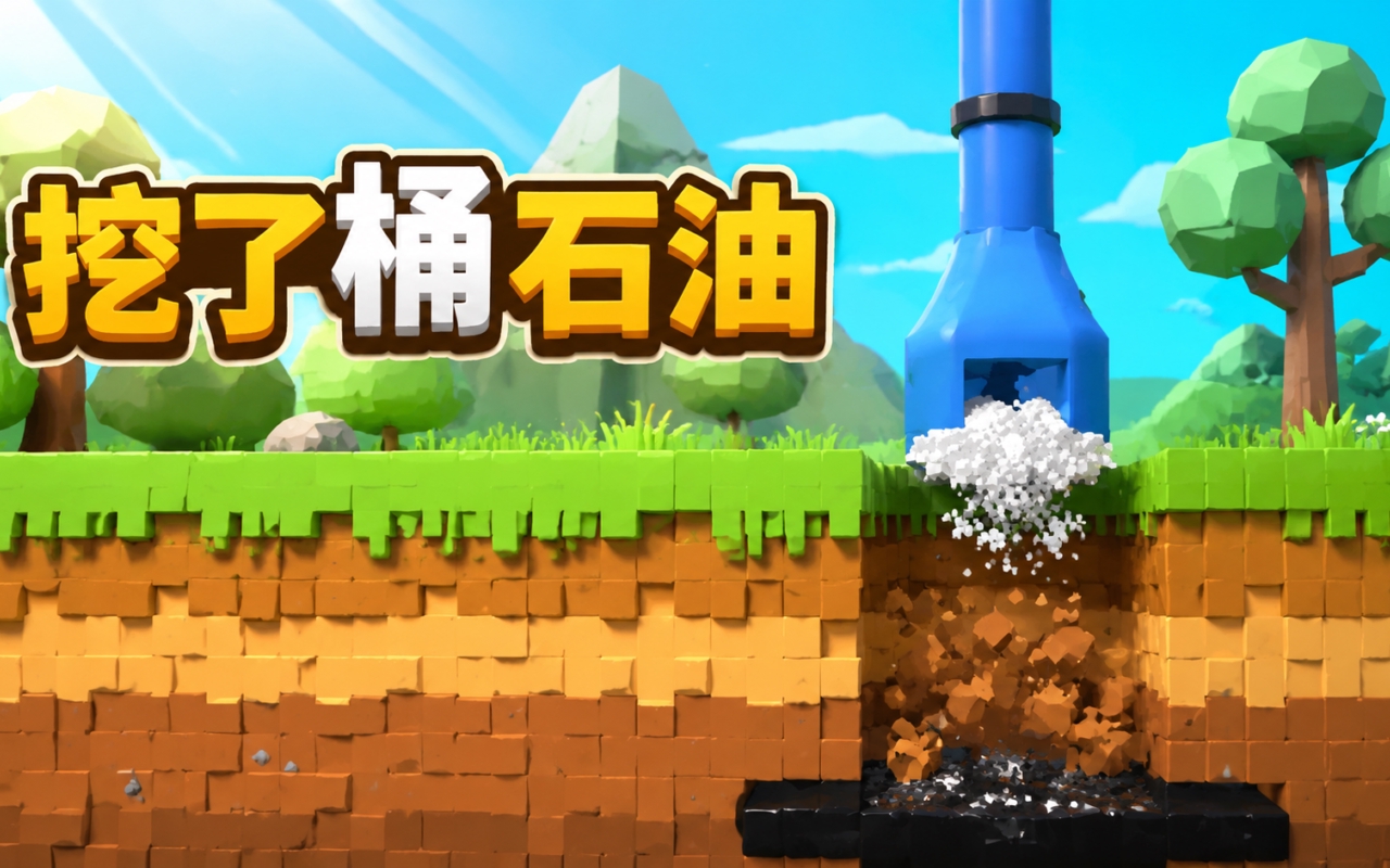 挖了桶石油