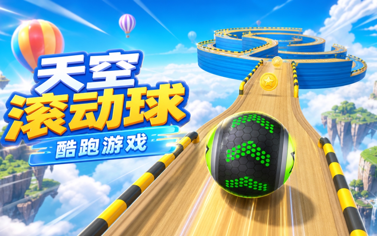 天空滚动球酷跑游戏
