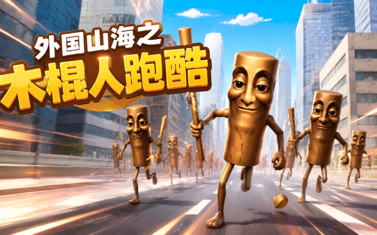 外国山海之木棍人跑酷