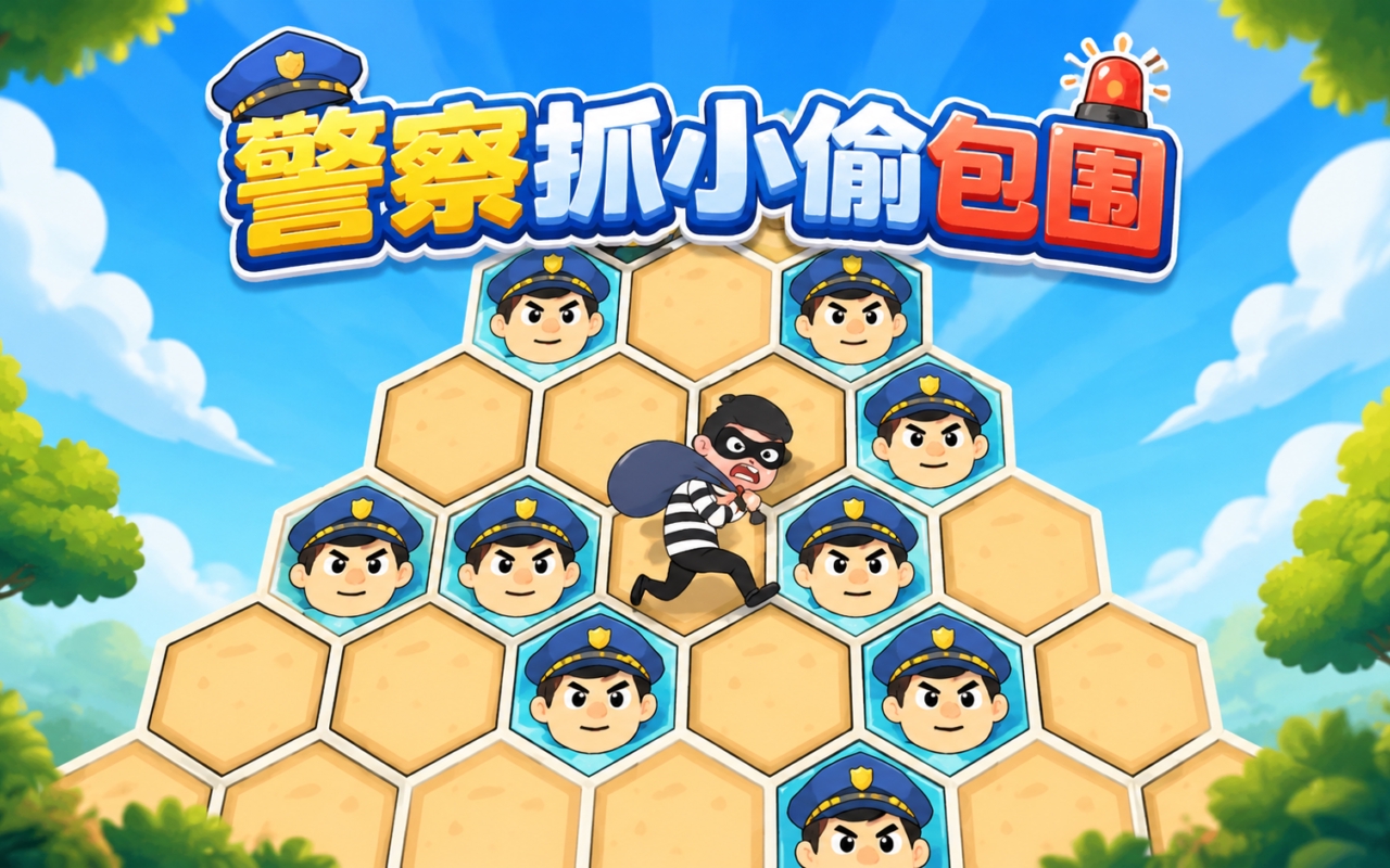 警察抓小偷包围