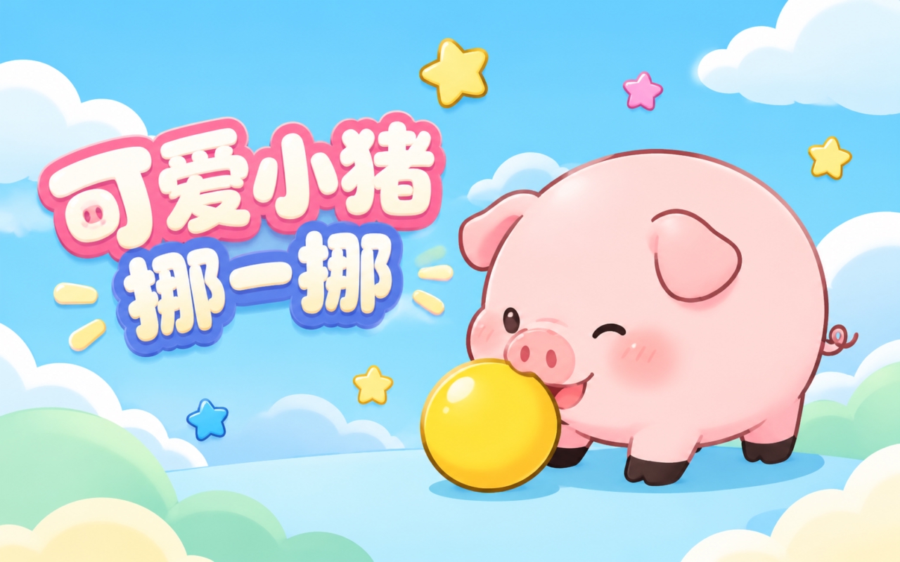 可爱小猪挪一挪