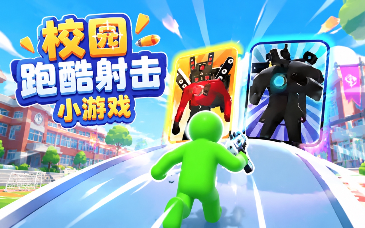 校园跑酷射击小游戏