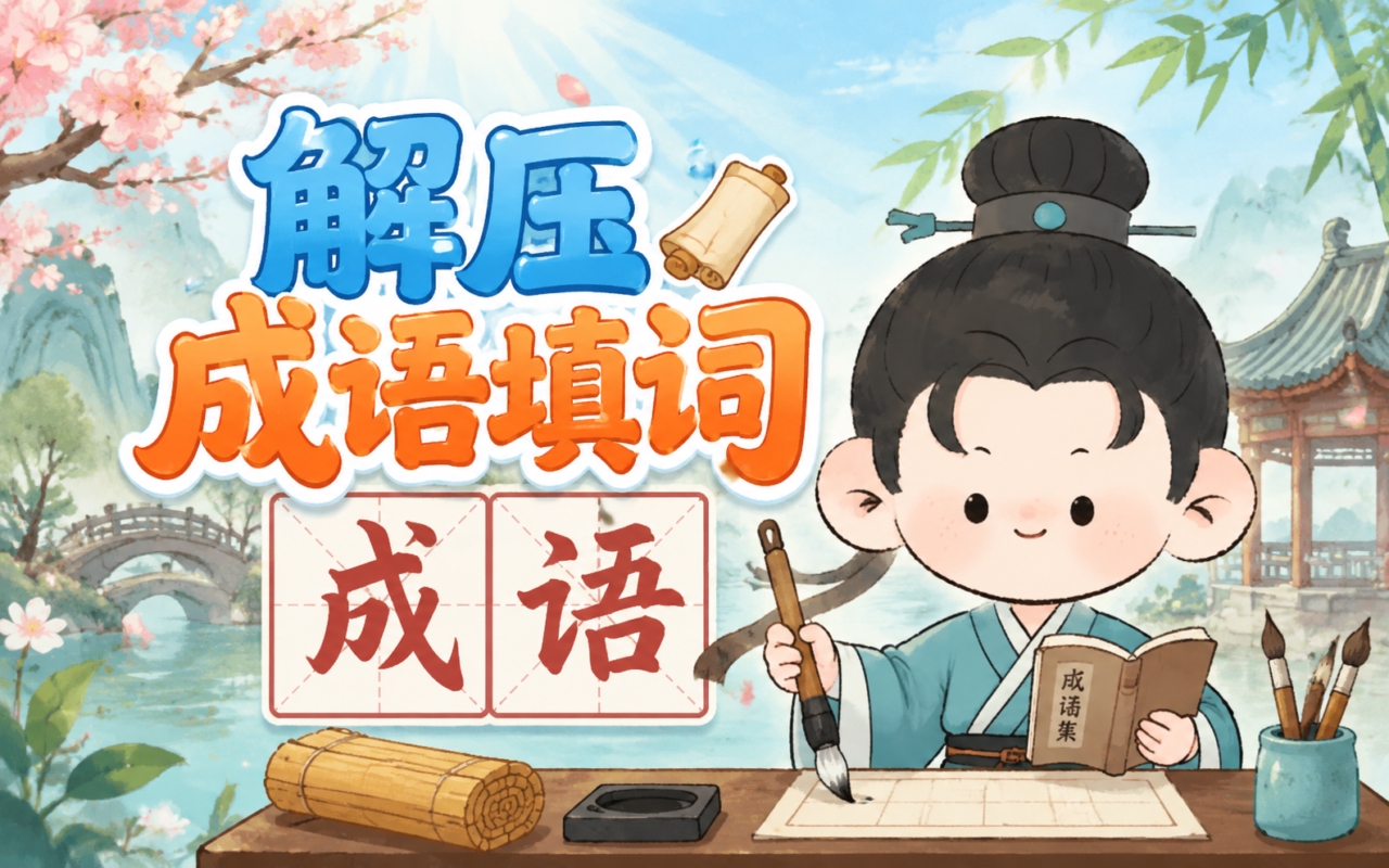 解压成语填词