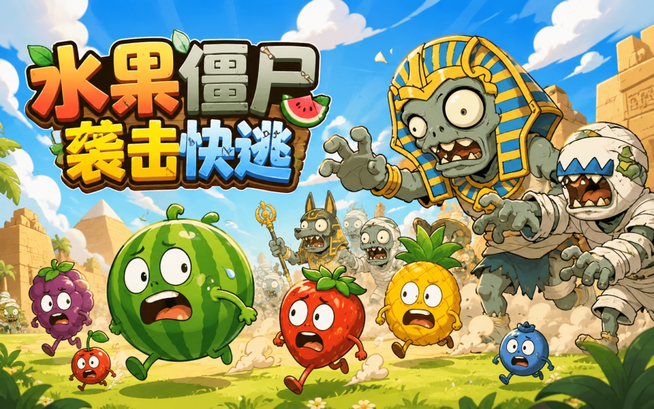 水果僵尸袭击快逃
