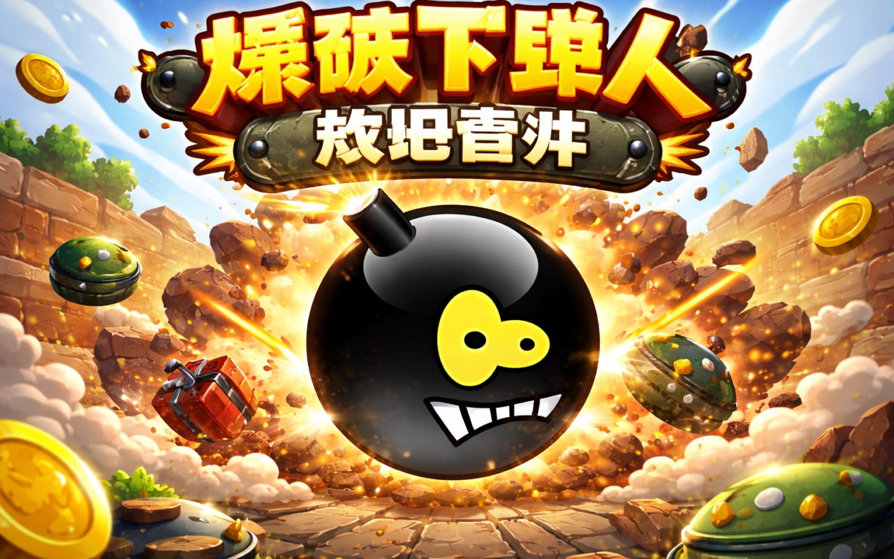 爆破下弹人放地雷炸