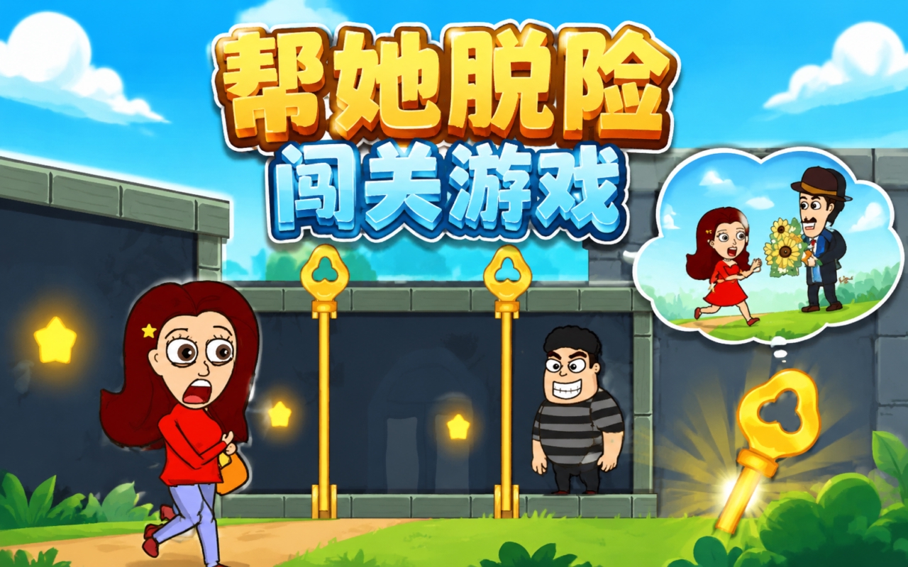帮她脱险闯关游戏