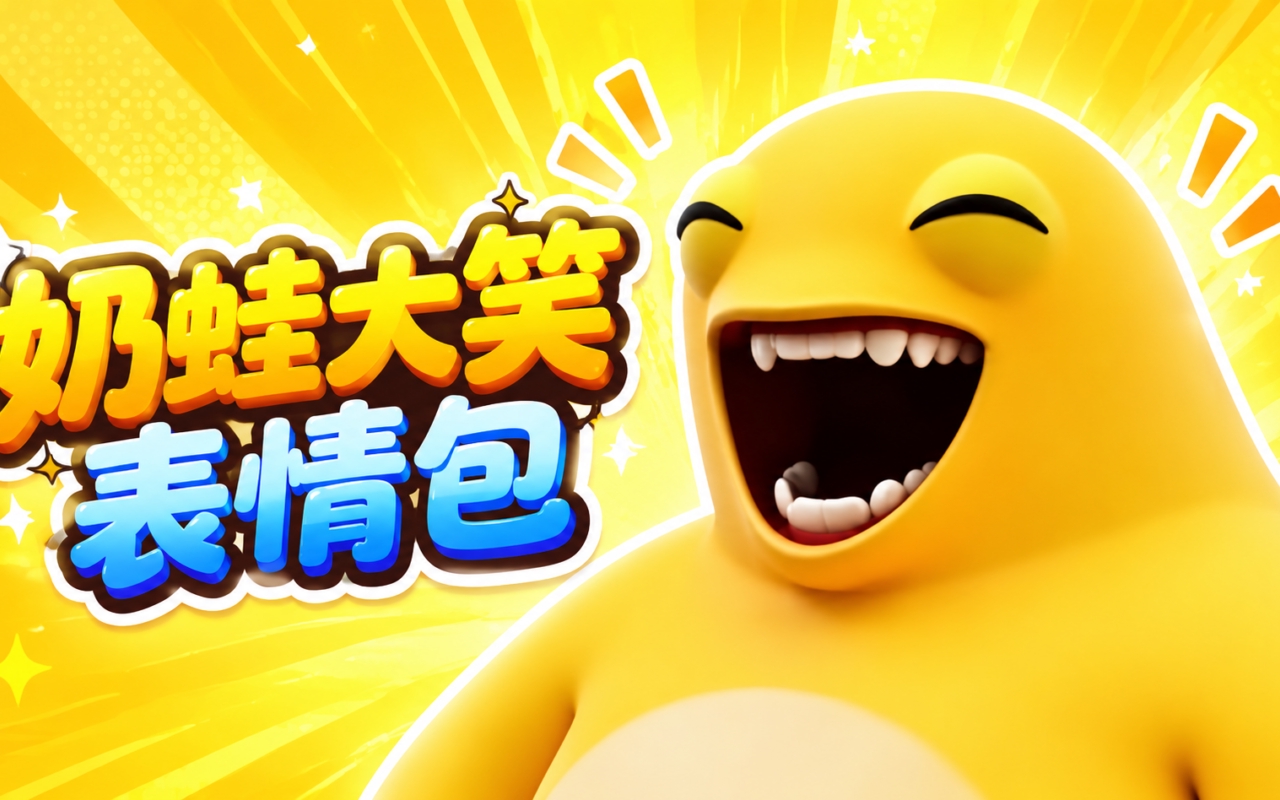 奶蛙大笑表情包