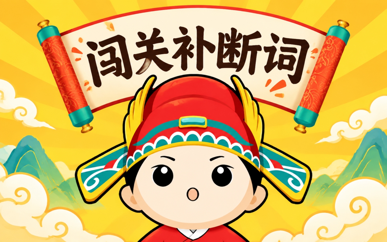 闯关补断词