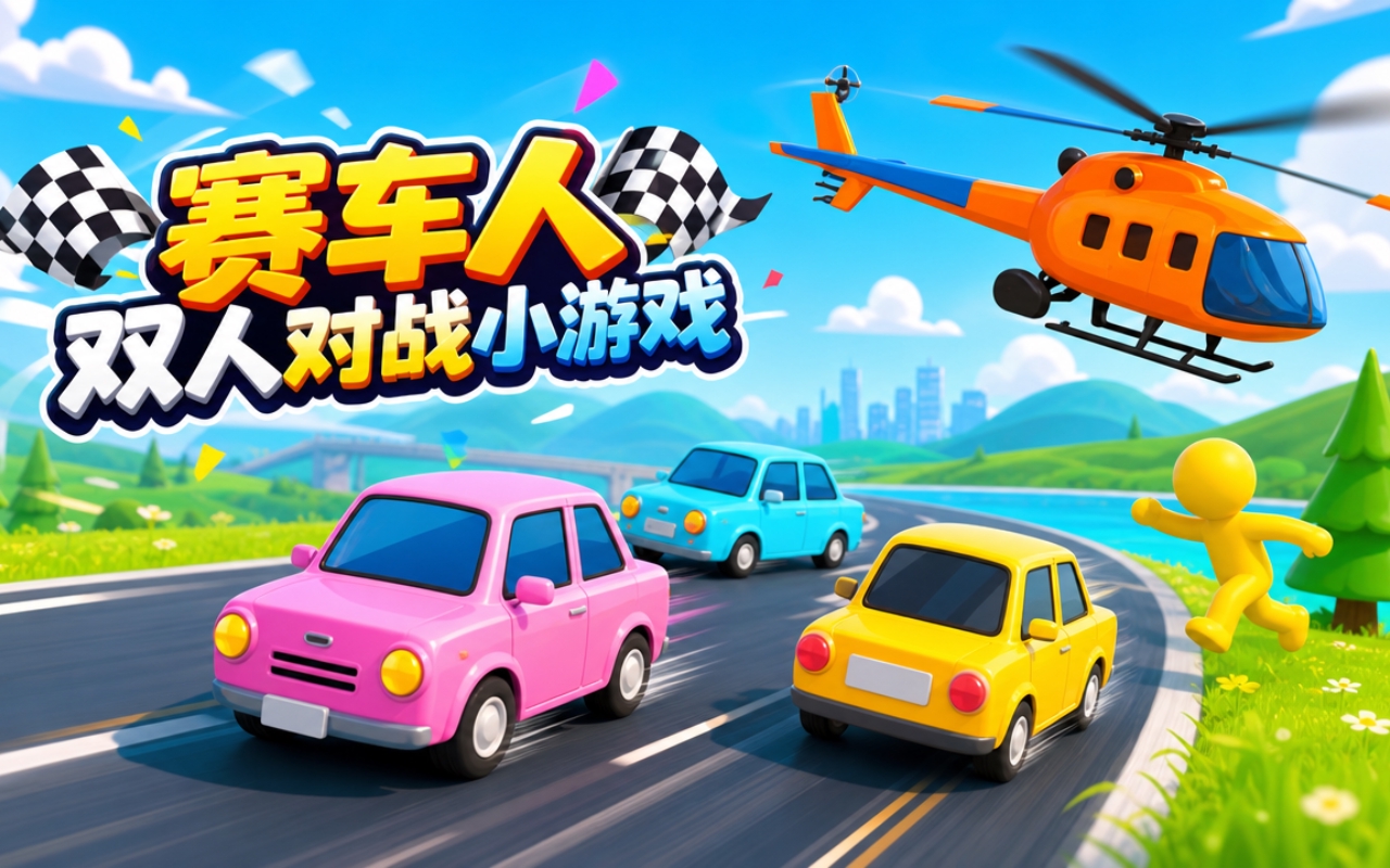 赛车人双人对战小游戏