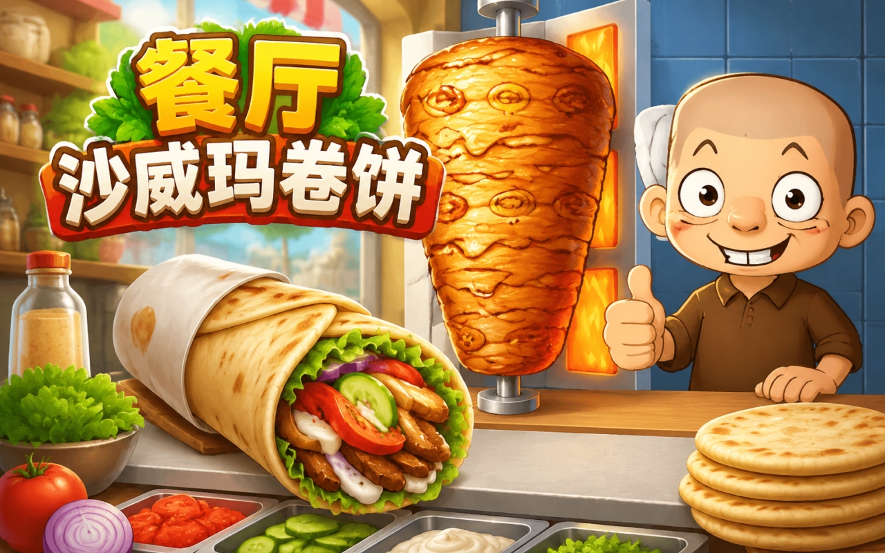 餐厅沙威玛卷饼