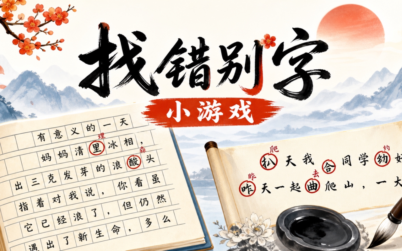 找错别字小游戏