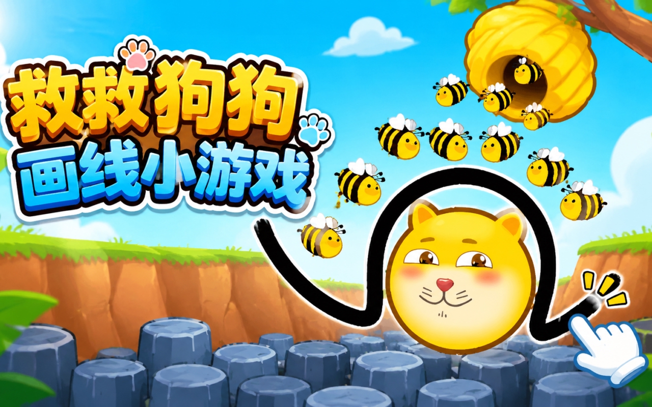救救狗狗画线小游戏