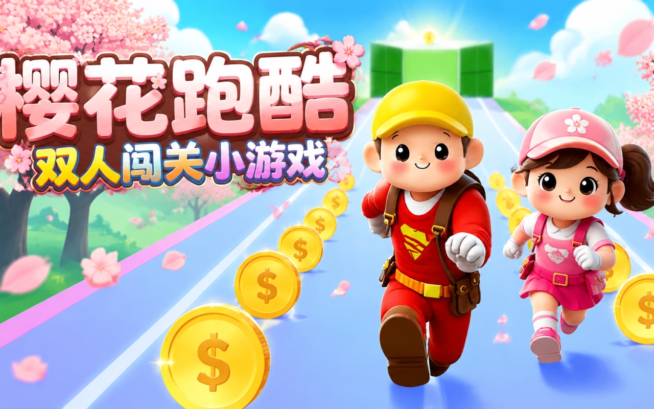 樱花跑酷双人闯关小游戏