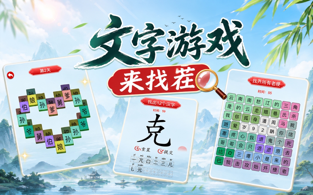 文字游戏来找茬