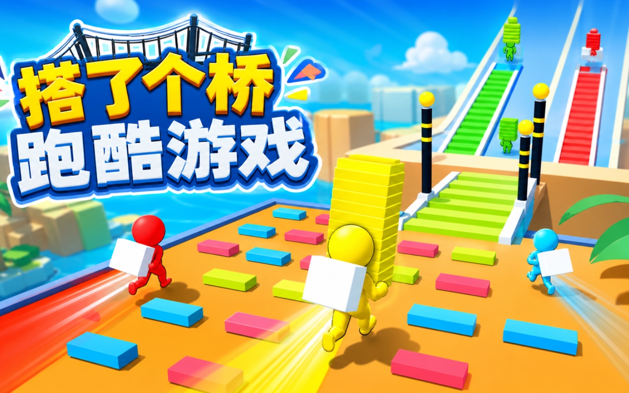 搭了个桥跑酷游戏