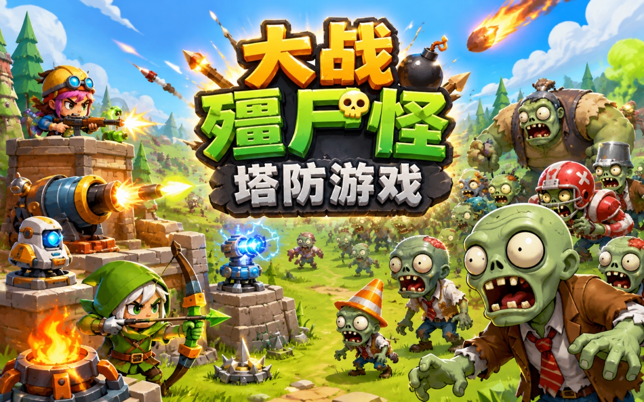 大战殭尸怪塔防游戏