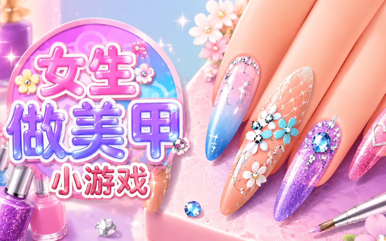 女生做美甲小游戏