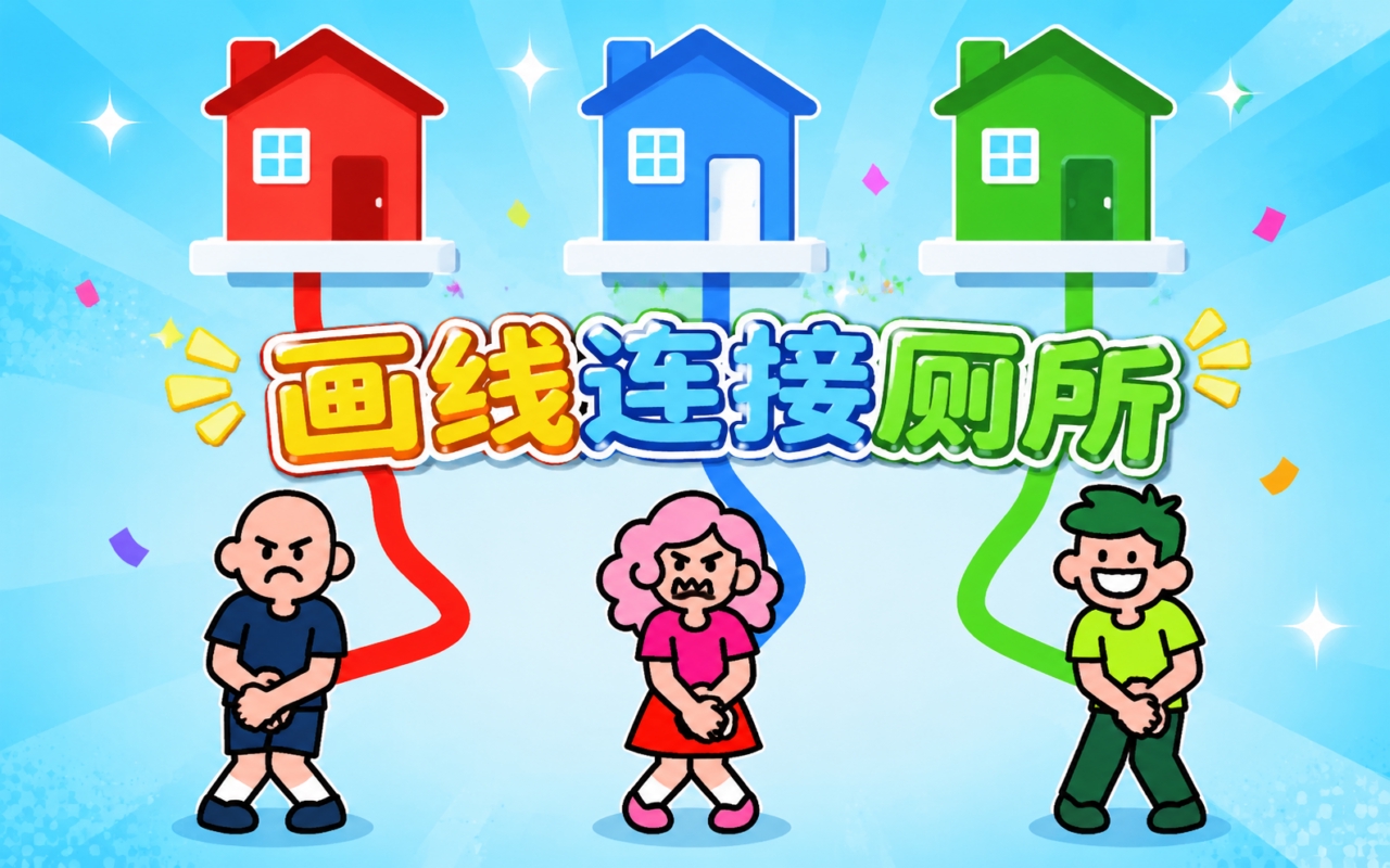 画线连接厕所