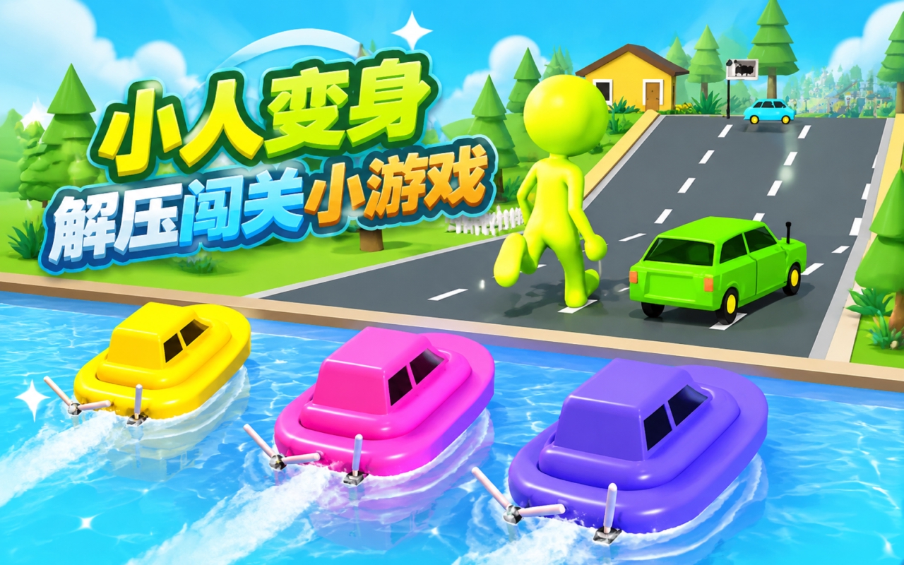 小人变身解压闯关小游戏