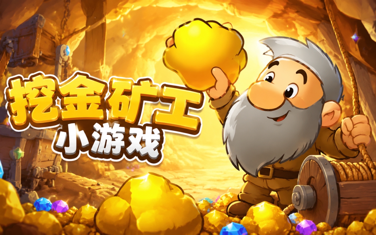 挖金矿工小游戏