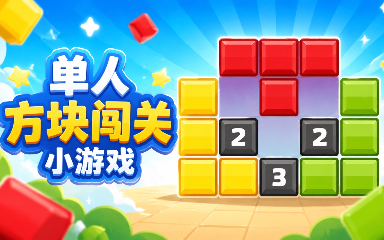 单人方块闯关小游戏