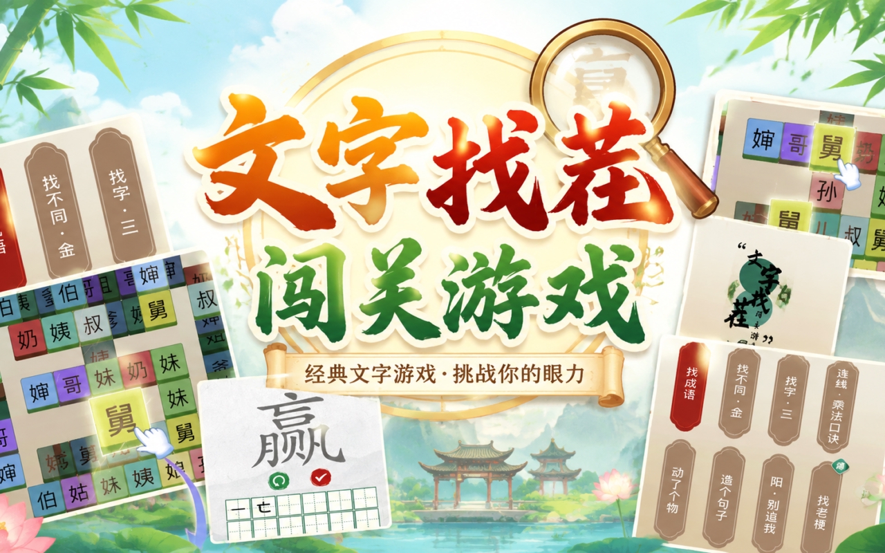 文字找茬闯关游戏