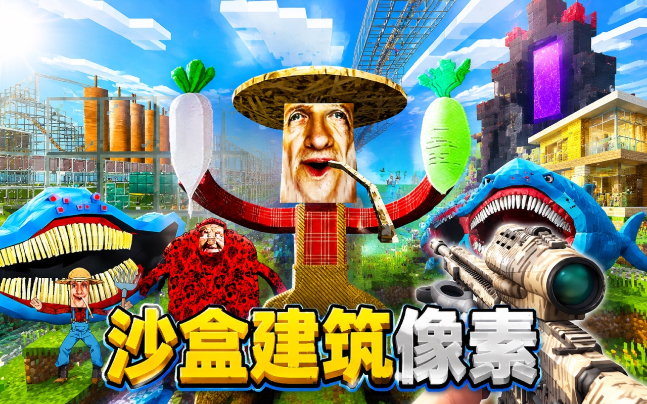 沙盒建筑像素
