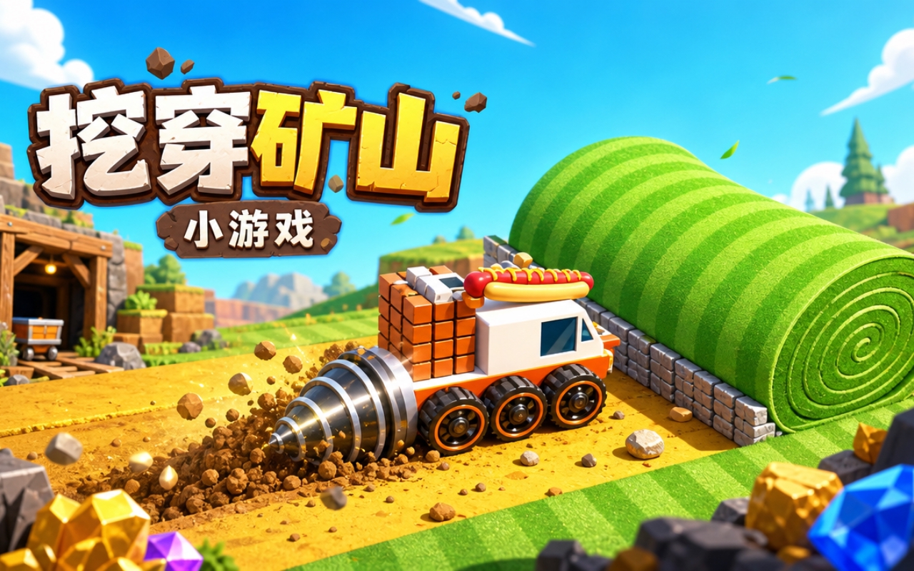 挖穿矿山小游戏