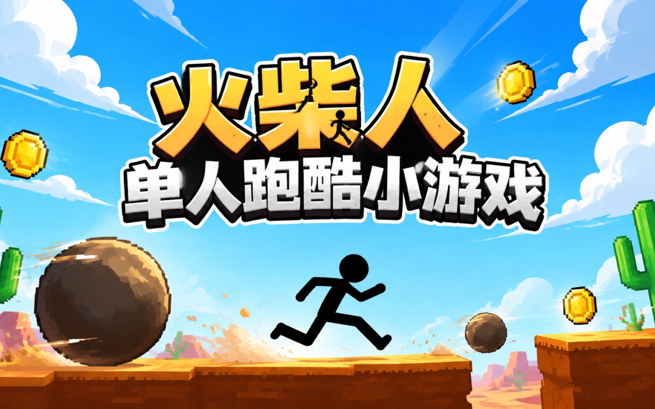 火柴人单人跑酷小游戏