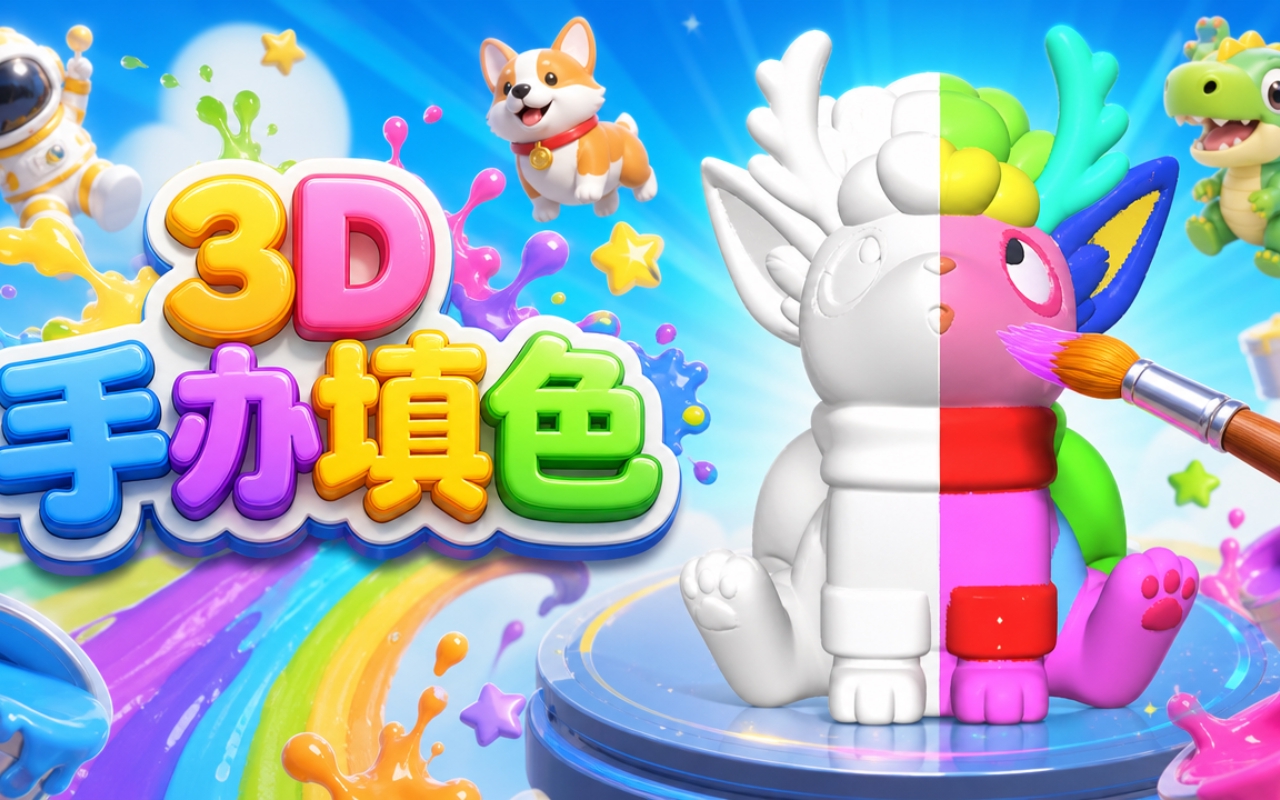 3D手办填色