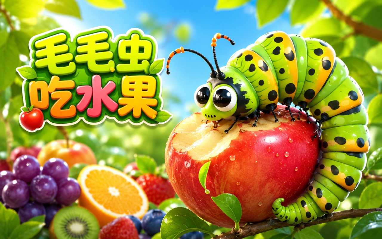 毛毛虫吃水果