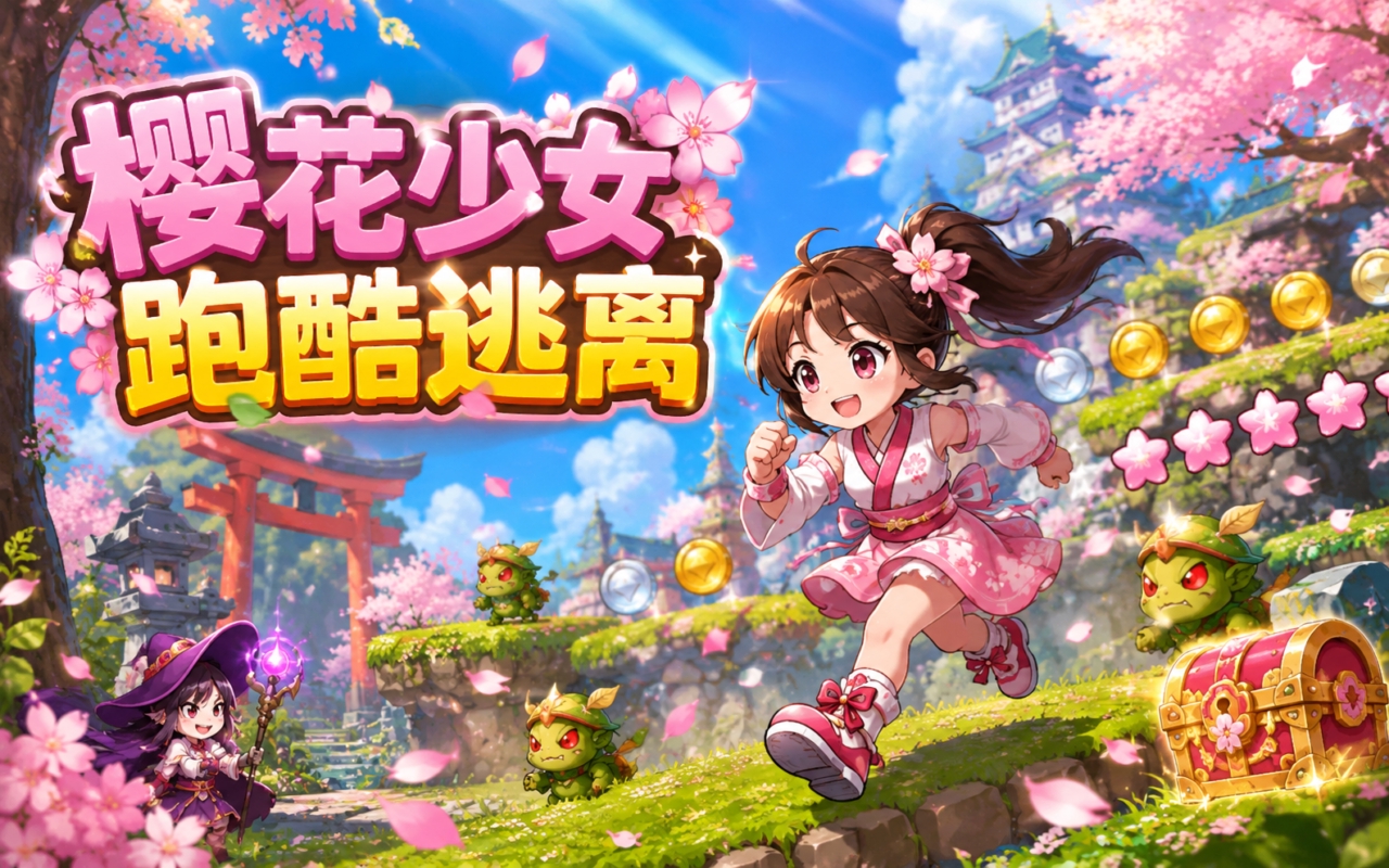 樱花少女跑酷逃离
