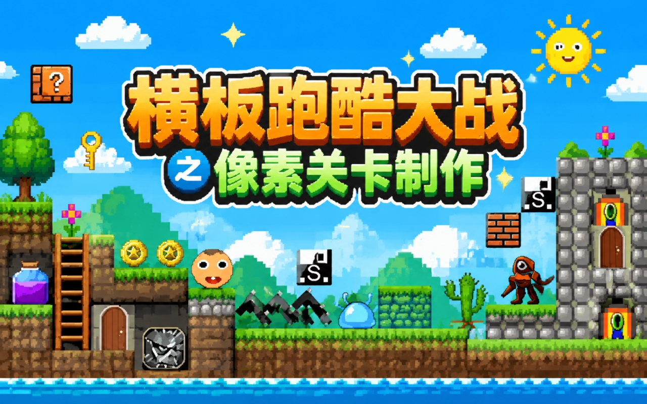 横板跑酷大战之像素关卡制作
